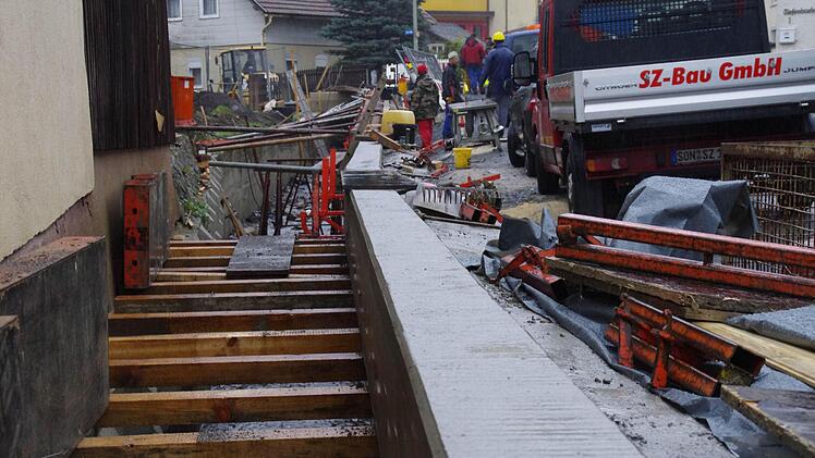 Bauarbeiten in Steinberg. Foto: Marco Meißner