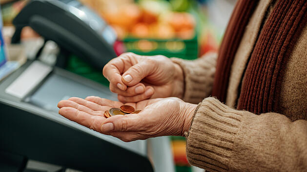 Supermarkt, Kasse, Geld, Münzgeld, Bargeld, Einkaufen
