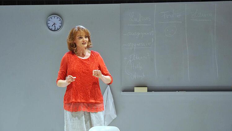 Turbulentes Pennäler-Drama: "Frau Müller muss weg" feierte Premiere im Coburger Theater in der Reithalle.Foto: Andrea Kremper