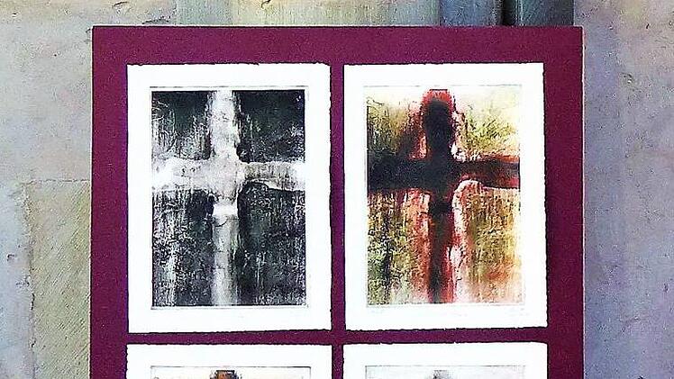Die Bilderfolge "welch ein Kreuz" von Dieter Kraft.