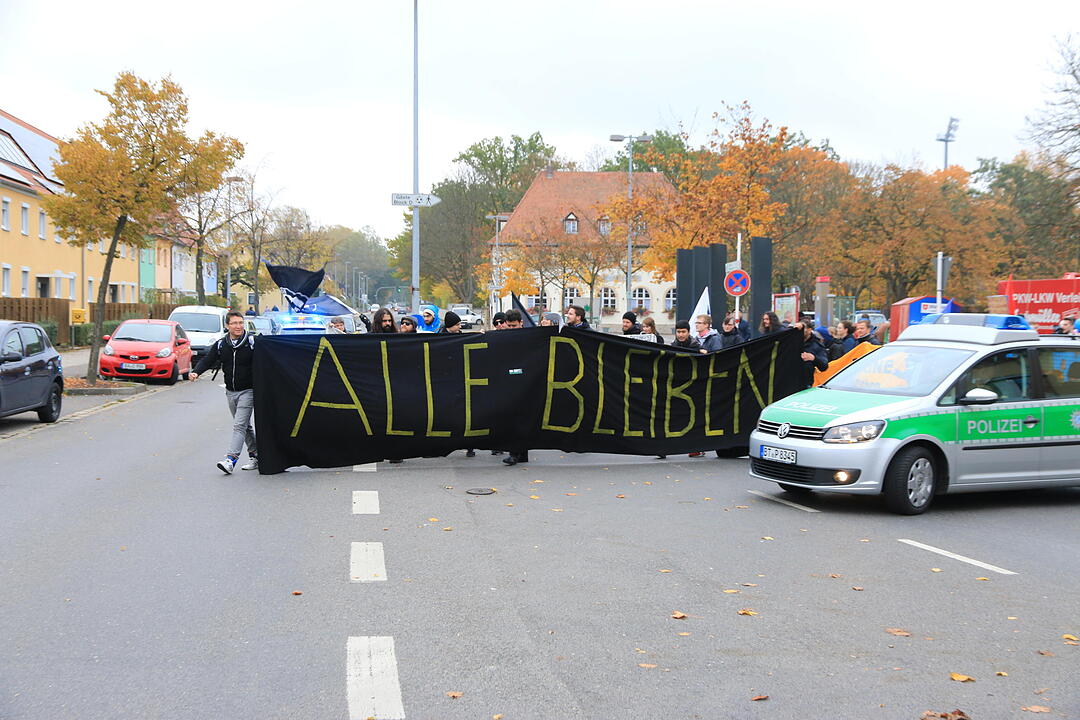 Linke Demo gegen Balkanzentrum Bamberg