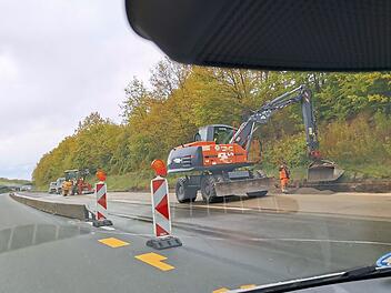 Autobahn, A73, Baustelle, Sperrung