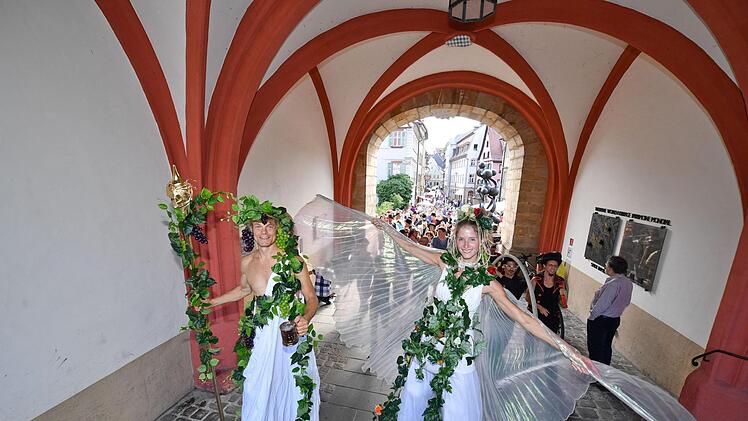 Künstlerparade zur Eröffnung der 20. Auflage von "Bamberg zaubert" am 13. Juli 2018. Foto: Ronald Rinklef