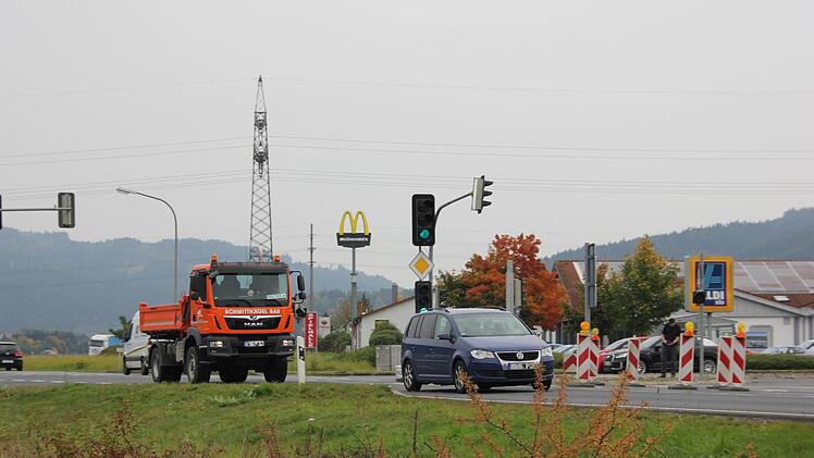 An der Ampel beim Gries wird gearbeitet. Foto: Franziska Rieger