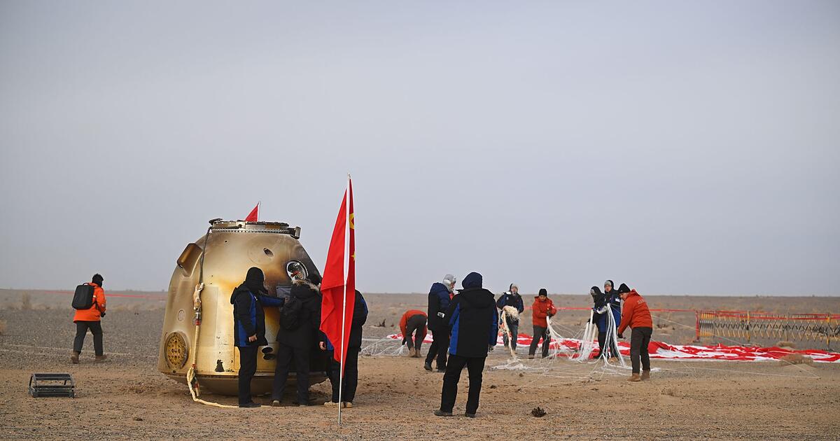 Chinas-besch-digtes-Raumschiff-wieder-auf-Erde-gelandet