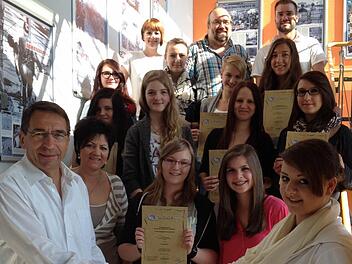 Die Schulbeste war Nadia Spindler (vorne rechts).  Foto: Heike Schülein