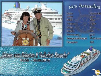 Waltraut und Dieter Bunzel feierten ihre eiserne Hochzeit auf der MS Amadea.privat