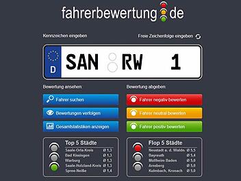 Das private Kennzeichen des Stadtsteinacher Bürgermeisters Roland Wolfrum, SAN-RW 1, hat beim Onlineportal fahrerbewertung.de mit 1,5 eine Top-Note. Wir haben sie ihm gegeben - einfach so. Was aber das SAN-Kennzeichen, das in den Kreisen Kulmbach und Kronach zugelassen ist (deshalb die Bezeichnung oben), nicht aus dem Bereich der "Flop 5 Städte" rausholen konnte (siehe oben): Es rangiert mit der Note 5,0 an fünftletzter Stelle. Abbildung: fahrerbewertung.de