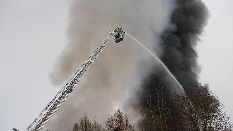Großbrand in Maßbach. Foto: Dieter Britz