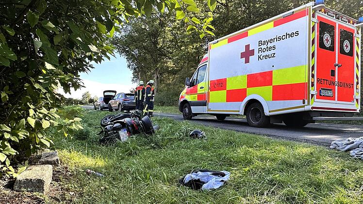 Ebern: Motorradfahrer schwer verungl&uuml;ckt
