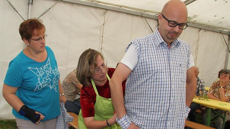 Der Hemden-Sketch kam gut an.