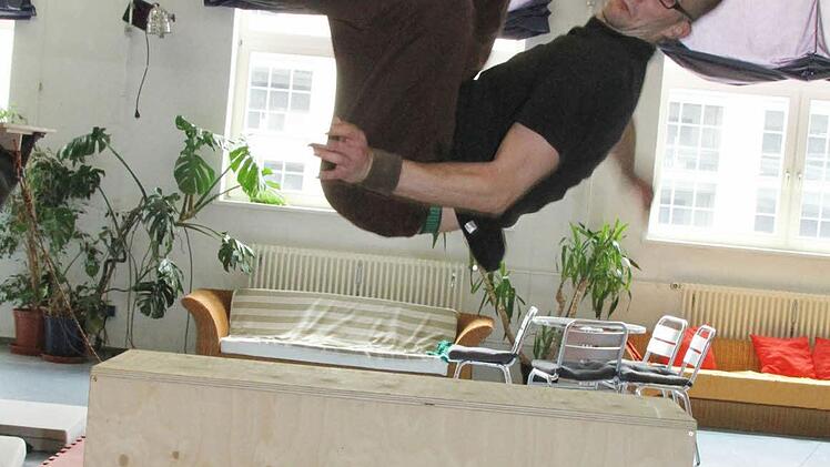 Parkour-Training in der Alten Spinnerei Foto: Sonny Adam