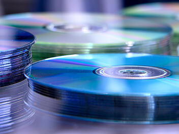 CD, DVD, Blue Ray stack