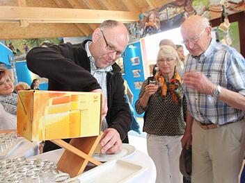 Neudrossenfeld setzt im Regionalpavillon der Landesgartenschau in Bayreuth auf Genuss. Foto: Jürgen Gärtner