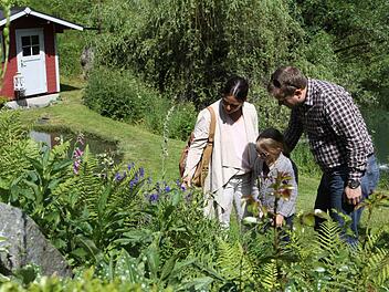 Auch für Kinderaugen war im Garten der Familie Schmitt einiges zu entdecken.  Foto: Michael Wunder