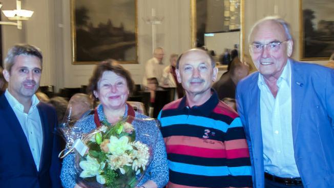 Frank Oette, Frau Bering, Eduard Bering, Kurt Rieder (von links). Klaus Stebani