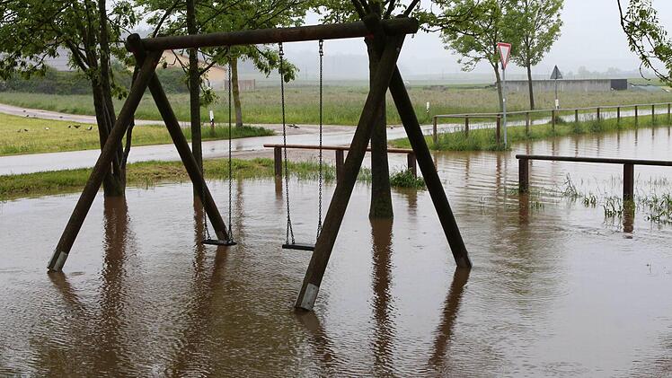 Hochwasser im Landkreis Ansbach. Foto: News5 / Haag
