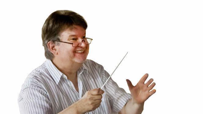 Dirigent Hans Stähli bei der Probenarbeit Foto: Jochen Berger