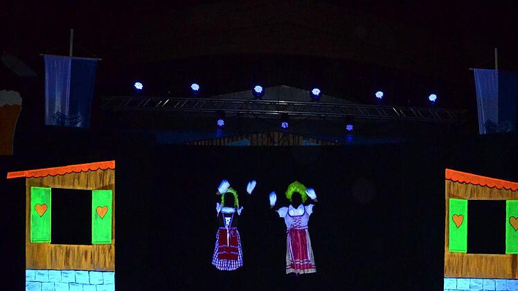 Die Black-Light-Show zum "Thema Hüttengaudi"Andrea Spörlein
