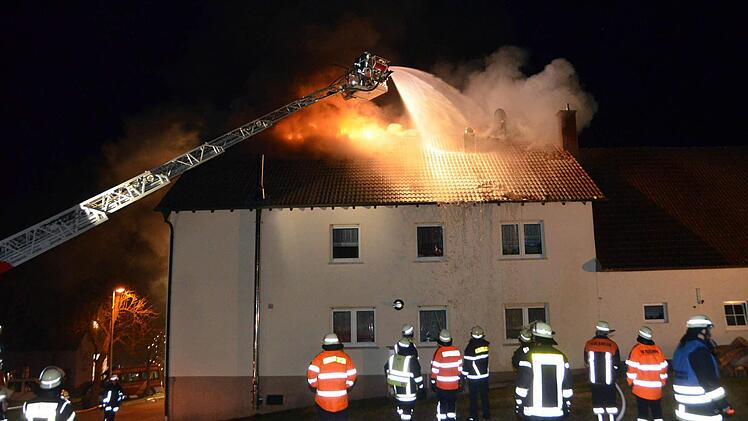 Brand in Frauenroth am 28. November. Foto: Peter Rauch