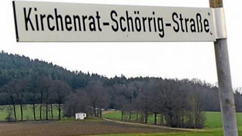 Das Schild der Kirchenrat-Schörrig-Straße in Hain Foto: Dieter Baer
