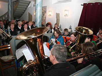 Der Posaunenchor Pommersfelden-Limbach bei der Eröffnung Foto: Evi Seeger