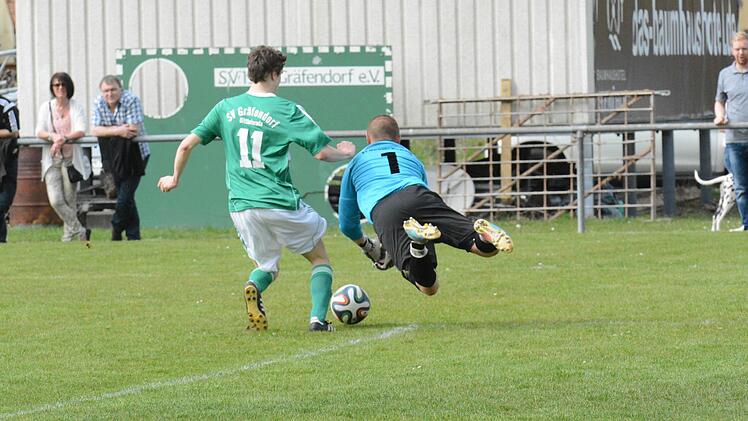 Schnappschüsse vom Spiel der Woche zwischen dem SV Gräfendorf und dem SV Morlesau/Windheim (2:0). Foto: ssp