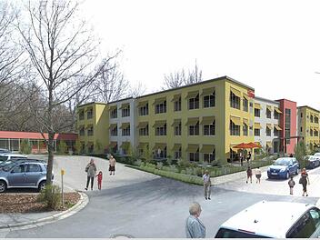 So soll das neue Seniorenzentrum aussehen. Skizze: Architekturbüro Drenske