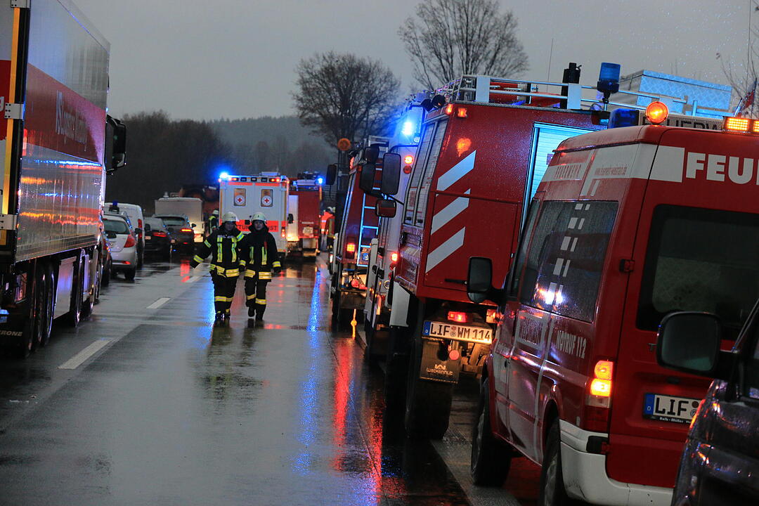 Schwerer Unfall auf A70 bei Wonsees