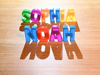 Illustration - Vornamen -  Sophia und Noah