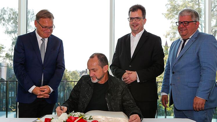 Eröffnung der Großplastikenausstellung von Rui Chafes in Bamberg am 12. Mai 2018. Foto: Matthias Hoch