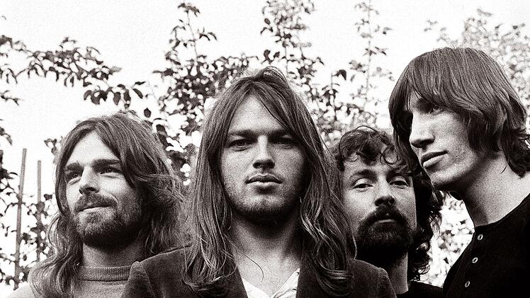 Mit seinen Pink-Floyd-Kollegen Richard Wright (links), Nick Mason (zweiter von rechts) und Roger Waters (rechts) schrieb David Gilmour Musikgeschichte.