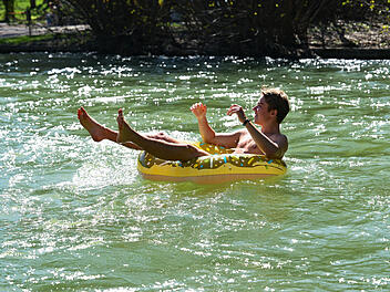 Sommerwetter im Fr&uuml;hling in Franken
