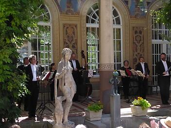 Die Bläsersolisten der Deutschen Kammerphilharmonie Bremen gastierten im Schmuckhof. Foto: Gerhild Ahnert