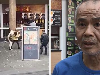 W&uuml;rzburg: Imbiss-Betreiber &uuml;berw&auml;ltigt Mann mit Messer auf Barbarossaplatz - "hatte keine Angst"