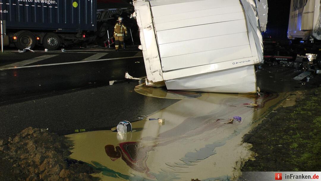 Lkw-Kollision auf A7 bei Wasserlosen