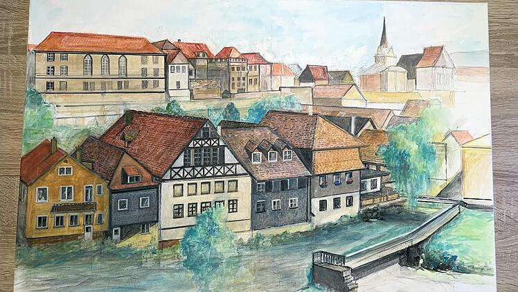 Sein aktuelles Werk: Kronacher Stadtaufbau Foto: privat