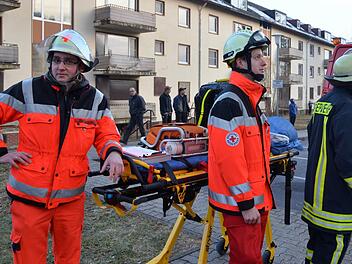 Der BRK-Rettungsdienst bei einem Einsatz. Peter Rauch/Archiv
