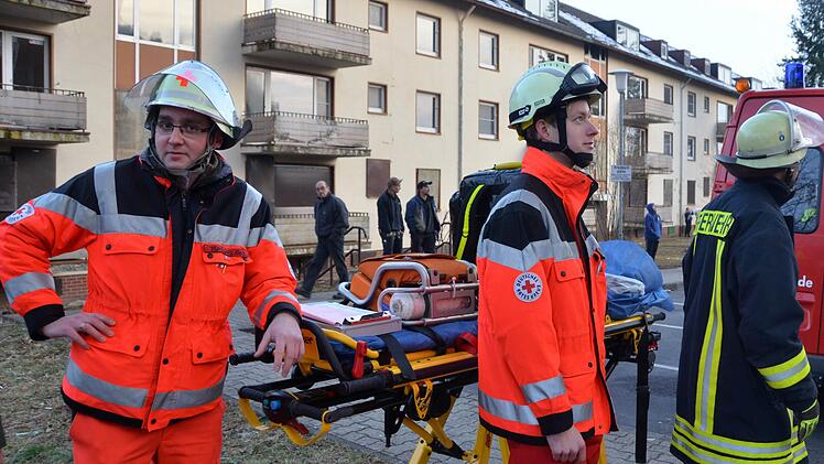 Der BRK-Rettungsdienst bei einem Einsatz. Peter Rauch/Archiv