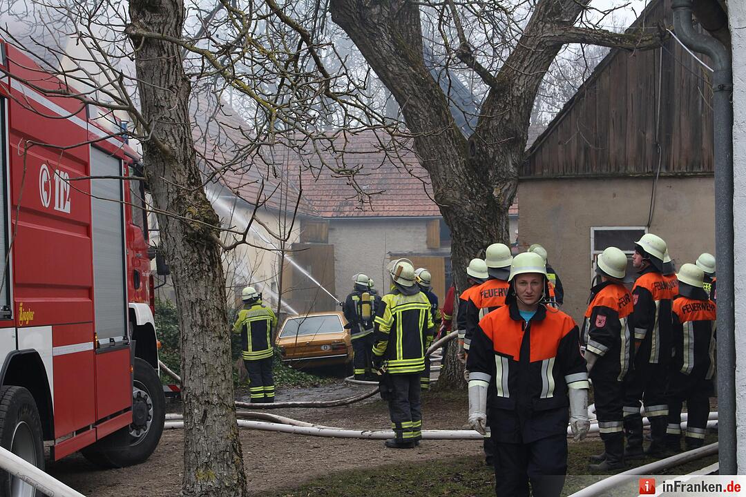 Dachstuhlvollbrand in Zandt bei Lichtenau