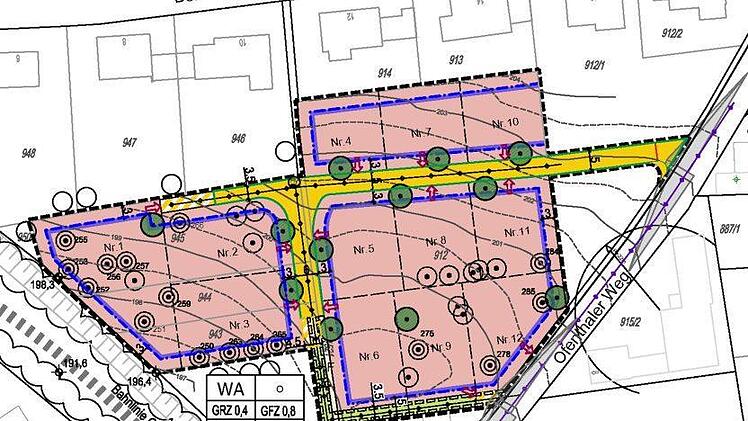 So könnte das Baugebiet "Oberfeld" aussehen. Foto: Büro Land + Plan