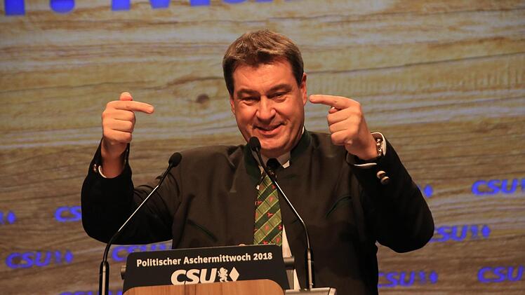 Beim Politischen Aschermittwoch 2018 in Passau.  Josef Hofbauer