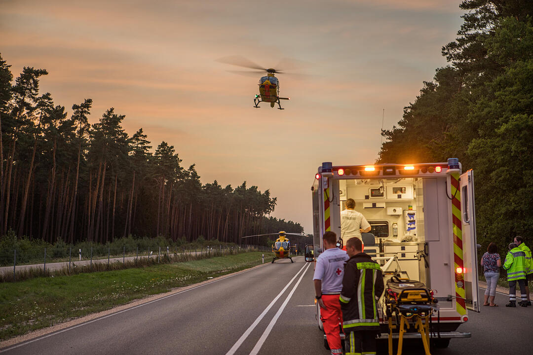Schwerer Unfall bei Pleinfeld im Kreis Weißenburg-Gunzenhausen