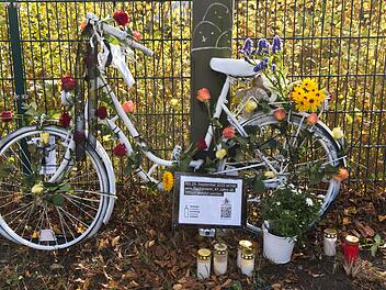 Mahnwache nach t&ouml;dlichem Fahrradunfall