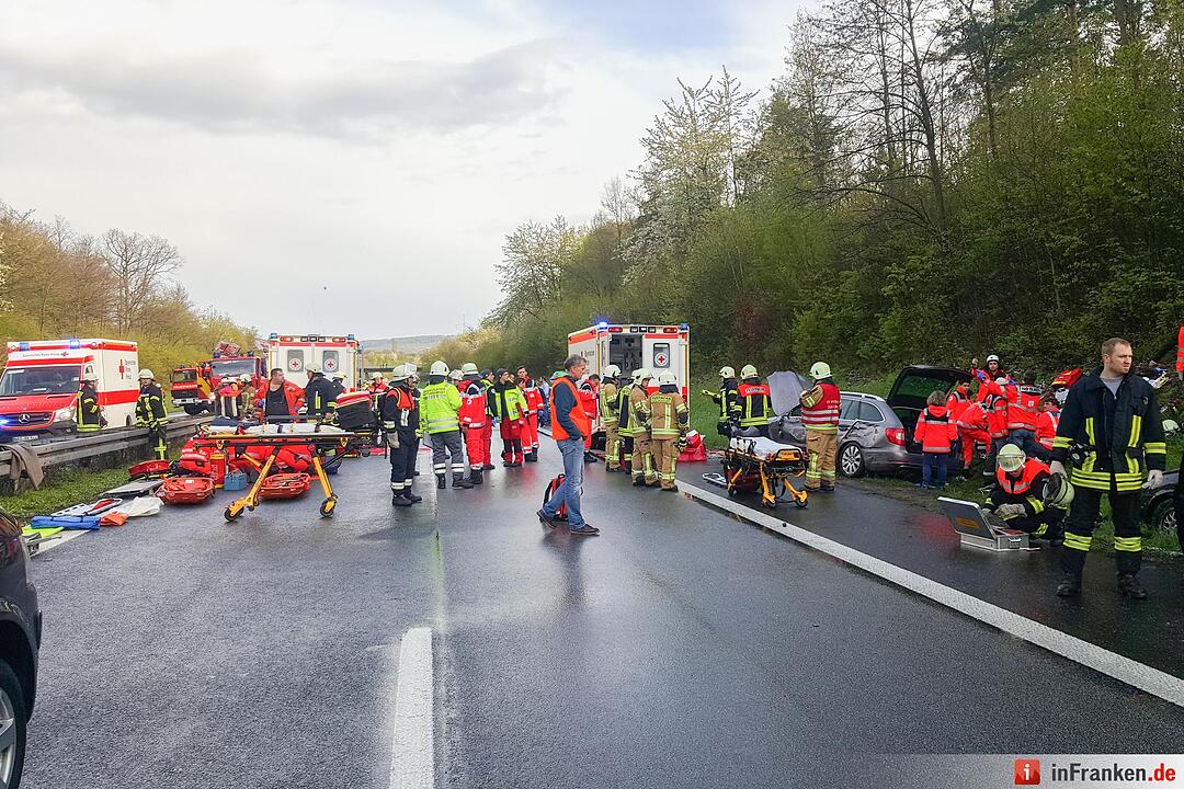 Schwerer Verkehrsunfall auf der A70