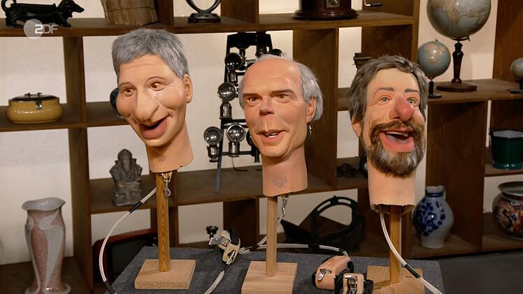 Detlev K&uuml;mmel erkannte in den K&ouml;pfen Karikaturen von Prominenten wie Richard Gere, Franz Beckenbauer und Steven Spielberg.