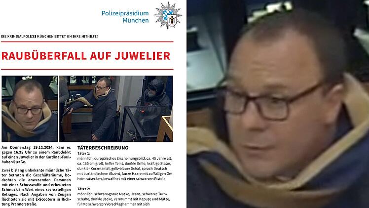 Ganz ohne Maske: Schick gekleidete Räuber überfallen Juwelier in München - Öffentlichkeitsfahndung läuft