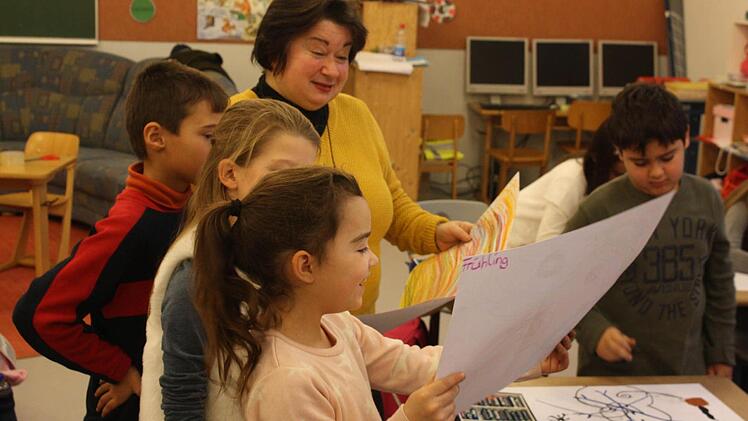 Kunstprojekt an der Sinnberg-Schule in Bad Kissingen. Foto: Robert Huger