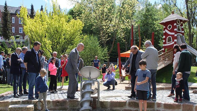 Der neue Wasserspielplatz in der Schützenstraße. Werner Vogel