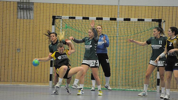 Sensationell: Mit 32:22 gewinnt die SG Garitz/Nüdlingen (grüne Trikots) gegen den Tabellendritten aus Herzogenaurach. Foto: Hopf